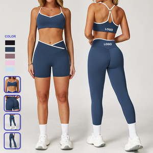 Conjuntos Deportivos de Alta Calidad <span class=keywords><strong>para</strong></span> <span class=keywords><strong>Mujer</strong></span>, <span class=keywords><strong>Ropa</strong></span> de Gimnasio Sólida, Leggings de Cintura Alta, Conjunto de Yoga <span class=keywords><strong>para</strong></span> Correr y <span class=keywords><strong>Hacer</strong></span> <span class=keywords><strong>Ejercicio</strong></span> - Product Image 1