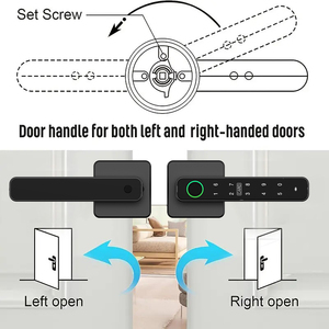 Xsdts F3-S Vân Tay Thông Minh Kỹ Thuật Số Cửa Khóa Vuông Xử Lý Màn Hình Cảm Ứng Bàn Phím Chống-Peep Mã Thông Minh Khóa Điện Cho Căn Hộ - Product Image 6