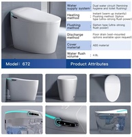 Inodoro Inteligente Higiénico y Sanitario, Inodoro Móvil con Limpieza, Masaje y Presión de Agua Ajustable para Baños de Lujo
