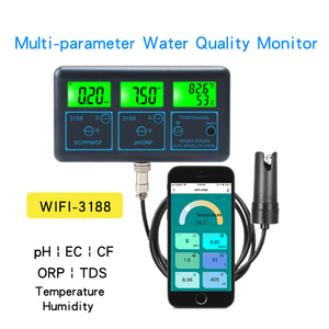 เครื่องตรวจวัดคุณภาพน้ำ YINMIK แบบ 7-in-1  พร้อม WiFi  วัดค่า PH/TDS/ความกระด้าง/ORP/EC/อุณหภูมิ/ความชื้น ความแม่นยำ 0.01  OEM สำหรับโรงพยาบาลและสระว่ายน้ำ - Product Image 1