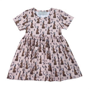 Qingli OEM Custom Kids Easter Clothes per bambini <span class=keywords><strong>abiti</strong></span> da bambina <span class=keywords><strong>18</strong></span> 24 mesi disegni di <span class=keywords><strong>abiti</strong></span> da bambina tessuto di seta latte - Product Image 6