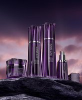 Ensemble d'emballages cosmétiques de luxe personnalisés avec logo : flacon de toner en verre, flacon d'huile essentielle en verre, pot à crème vide pour soins de la peau