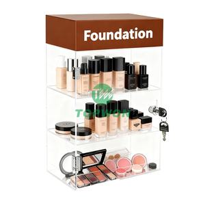خزانة عرض أكريليك مخصصة لمتاجر البيع بالتجزئة 4 طبقات حامل عرض منتجات أكريليك علبة عرض أكريليك لمكياج الطعام - Product Image 5
