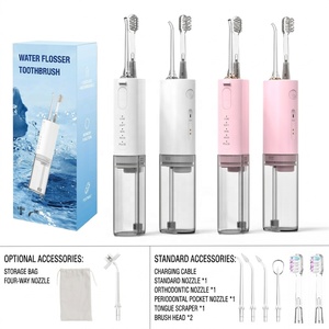 Brosse électrique et irrigateur buccal 2 en 1 portable <span class=keywords><strong>avec</strong></span> 5 modes de charge Type-C, étanche IPX7, <span class=keywords><strong>appareil</strong></span> de nettoyage <span class=keywords><strong>des</strong></span> <span class=keywords><strong>dents</strong></span> pour les voyages - Product Image 3