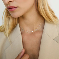 Collier ras de cou en or 18 carats avec diamant en forme de poire cerise, collier tendance pour femmes, ensembles de colliers pour femmes, bijoux fins, colliers