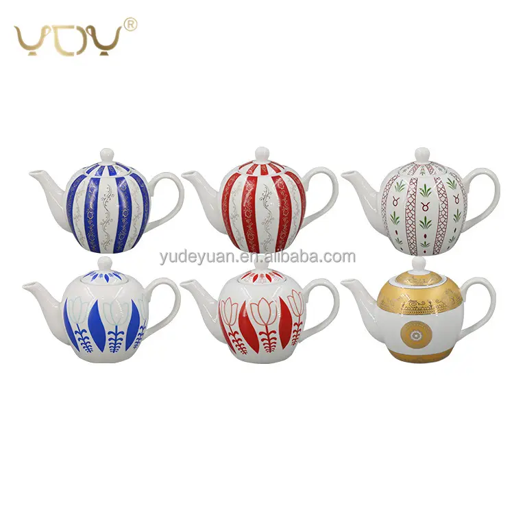 Teko teh keramik dekoratif Dubai Timur Tengah Arab porselen halus 600cc 900cc 1200cc 1450cc