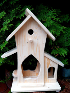 Casa para Pájaros de Madera, Jaula Creativa para Exteriores, Comedero de Madera Maciza para Colibríes - Product Image 5