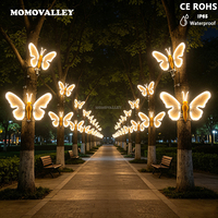 Momovalley - Lumière LED 3D en forme de papillon pour extérieur, IP65, étanche, pour décoration de jardin de Noël