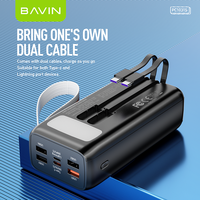 BAVIN 30000mah Produits populaires PC1031S Batterie externe portable à charge rapide avec câbles intégrés