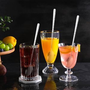 Cuillères à thé glacé en acier inoxydable martelé à long manche, cuillères à cocktail, cuillères à café et à dessert – Vente en gros usine - Product Image 3