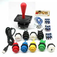 Nouveau Kit de Joystick d'arcade de pièces de monnaie bricolage zéro retard carte USB PC Raspberry Pi 8 voies Happ Style bâton américain Push enfants en plastique