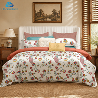 Couette en coton égyptien de qualité supérieure 300TC, certifiée OEKO-TEX, audituée BSCI, haute densité, soyeuse, respirante, imprimée, taille Queen, Cloudland