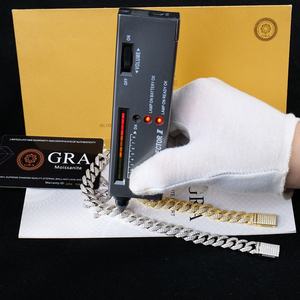 Joyería Hip Hop de Calidad Superior, Plata 925, Completamente Cubierta de Diamantes Moissanite, Cadena Cubana de Estilo Arco de 10 mm, Pulsera para Rapero - Product Image 4