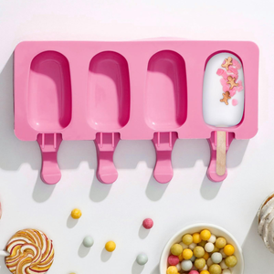 Custom Logo Reusable Silicone Ice Cream Mold OEM ODM Easy Release Freezer Safe Popsicle Tray with Private <b>Label</b> Packaging - Product Image 3