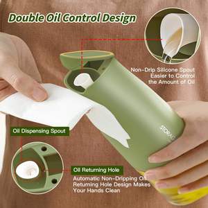 Dispensador de aceite abatible automático personalizado, vertedor de botellas, retorno automático, sin goteo, vidrio transparente, condimento, botella de aceite de vinagre para Cocina - Product Image 3