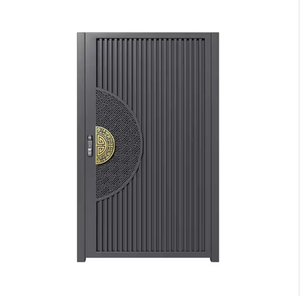 Portes pivotantes <span class=keywords><strong>de</strong></span> sécurité d'entrée résidentielle modernes, aluminium <span class=keywords><strong>de</strong></span> haute qualité, entrée extérieure principale pour maison, automatique pour hôtels - Product Image 3