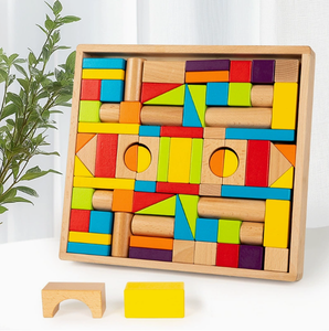 Montessori Baby Creative Building <strong>Blocks</strong> Children <strong>Stacking</strong> Learning Toy Educational Rainbow Building <strong>Block</strong> <strong>Wooden</strong> Toys for Kids - Product Image 6