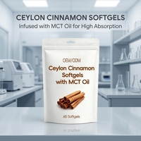 Capsules de Cannelle de Ceylan avec Huile MCT Antioxydante, Complément Alimentaire Hautement Biodisponible pour Adultes