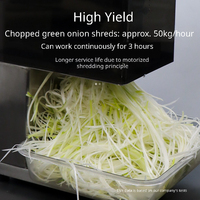 Máquina Profesional Mond.uk para Cortar Cebollín, 50 kg/h, Cuchillas de Acero Inoxidable, Alimentación Dual, Limpieza Rápida, Cortadora de Alimentos para Chile y Puerro