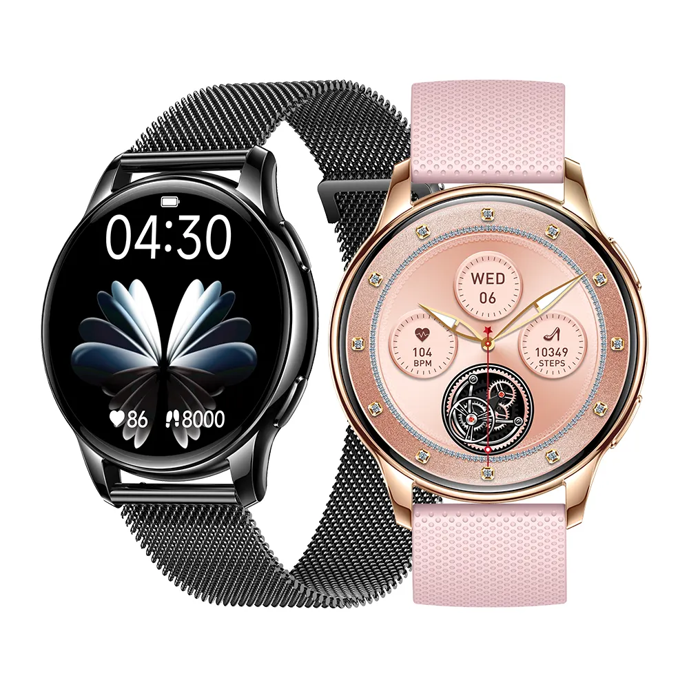 2024 Mode Smart Watch Hartslagmeter Ip68 Waterdichte Vrouwen Reloj Smartwatch Y11 Amoled Scherm Bt Call Sport 1.32 Inch