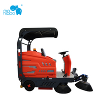Balayeuse électrique à 4 brosses Mini Hippo haute efficacité pour le nettoyage des rues urbaines, des sols industriels, des parcs, des routes et de grandes surfaces extérieures