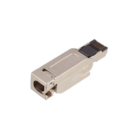 CAT6A 8P8C connecteur Ethernet RJ45 métallique à protection mâle IPC AWG22 AWG24