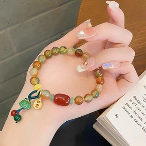 Braccialetto Colorato con Perline e Ciondolo a Forma di Bocciolo di Loto, Stile Vintage, Gioielli di Moda per Donne - Product Image 3