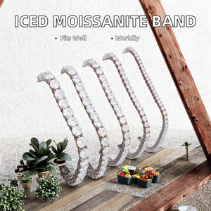 Pulseras de Plata 925 con Moissanita Engastada para Hombre y Mujer, Disponibles en 3mm-6mm, Pulsera Tenis Elegante y a la Moda - Product Image 2