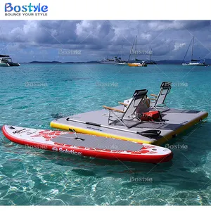 Outdoor Summer Inflatable floating leisure island mat Water Play Equipment For Yacht Sale and Rent