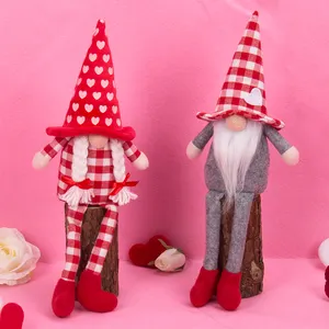 Personnalisé peluche Valitines Gnomes gonks poupées tissu peluche Saint Valentin Gnomes pour cadeau