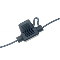 Cable de alimentación con fusible de 12V CC, conductor de cobre con aislamiento de PVC, de 5.5x2.1mm a pinzas de cocodrilo, para cámara de rastreo