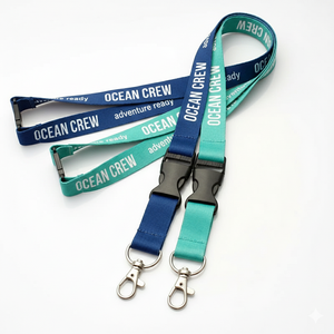 Polyester Promotional Lanyard Heat Transfer Keychain Lanyard With ID Card Badge Holder