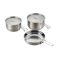 Nouvel ensemble d'ustensiles de cuisine pliables en acier inoxydable pour le camping, design dernier cri