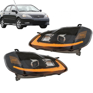 Conjunto <span class=keywords><strong>de</strong></span> Faros Delanteros <span class=keywords><strong>de</strong></span> Repuesto para Automóvil, Compatible con Toyota Corolla E120 2003-2008, Especificaciones Estadounidenses, <span class=keywords><strong>Bombilla</strong></span> Compatible con 9005 9006 9007 - Product Image 1