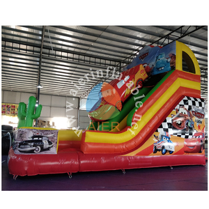 Scivolo Gonfiabile a Tema Auto, Scivolo Commerciale per Bambini con Parete da Arrampicata per Feste in Giardino, Noleggio per Parchi Divertimento all'Aperto - Product Image 2