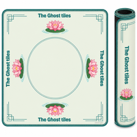 Tapis de Mahjong Américain Personnalisable en Caoutchouc Moderne, Anti-bruit, Facile à Nettoyer, Antidérapant et Silencieux, Série Végétale