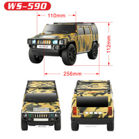 NOUVEAU DESIGN WS-590 Enceinte portable H5 sans fil pour voiture, karaoké, TWS, BT, AUX, FM, TF avec radio FM