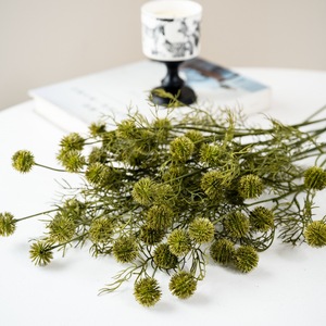 Bouquet de fleurs artificielles vertes en plastique souple, décoration de mariage, accessoires de photographie en extérieur, décoration intérieure - Product Image 3