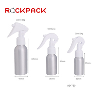 30ml 50ml 100ml 120ml 150ml 250ml vide en métal argenté en aluminium d'huile pompe pulvérisateur à gâchette bouteille pour emballage cosmétique