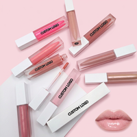 Gloss à lèvres naturel brillant personnalisable, maquillage végétalien waterproof, rouge à lèvres liquide, marque privée, rouge à lèvres mat longue tenue non-collant