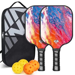 Raquette de pickleball en fibre de verre Pro, approuvée USAPA, noyau en nid d'abeille de 16 mm, face brute, contrôle de la rotation pour les tournois - Product Image 1