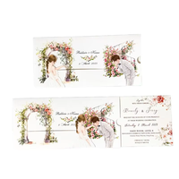 Carte d'invitation coulissante |   Carte d'invitation à tirer |   Carte d'invitation enroulable, invitation de mariage animée en 3D, invitation de mariage coulissante