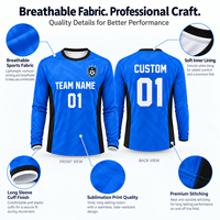 Maillot de gardien de but personnalisé à manches longues, uniforme de football pour gardien, avec nom et numéro d'équipe, logo, vente en gros directe usine OEM