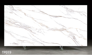 แผ่นควอตซ์ขนาดใหญ่ UNION STONE Calacatta Aurora หนา 15-30 มม. ทนทาน เป็นมิตรกับสิ่งแวดล้อม กันน้ำ ดีไซน์ทันสมัย สำหรับผนังและพื้นห้องครัว - Product Image 6