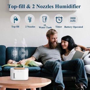 Humidificador de <span class=keywords><strong>Aroma</strong></span> Ultrasónico Recargable por USB de Doble Pulverización Silencioso para Habitación, Marca Kawa de Foshan - Product Image 4