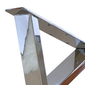 U şekilli X şekilli kare yamuk paslanmaz çelik mobilya masa ayakları, masa tabanı, masa tabanı müşteri masa için Metal yaptı - Product Image 2