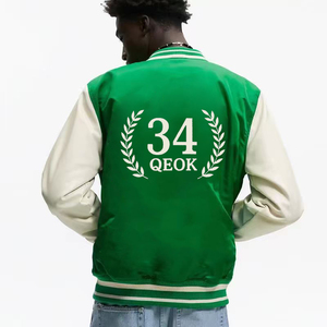 High Quality <strong>Varsity</strong> <strong>Jacket</strong> Men Chenille Embroidery Leather Sleeves Custom Baseball Letterman <strong>Varsity</strong> <strong>Jacket</strong> - Product Image 4