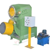 Ligne de production de prétraitement hydraulique pour le recyclage des pneus usagés avec coupeur de section intermédiaire, équipement de découpe de bandes et de blocs de pneus