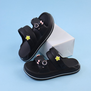 Sandales d'été pour filles, blanches avec décor de voiture jaune, antidérapantes, semelle épaisse de 3 cm, couleurs bonbon, pour enfants de 7 à 12 ans - Product Image 2