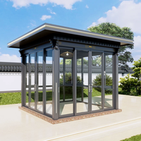 Gazebos Extérieurs Personnalisés : Gazebo à Toit Rigide Imperméable pour Jardin. Fabricant de pavillons extérieurs en métal. Abri de fête en gros.